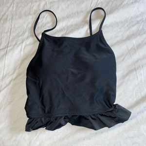 Ruffled bikini halter top